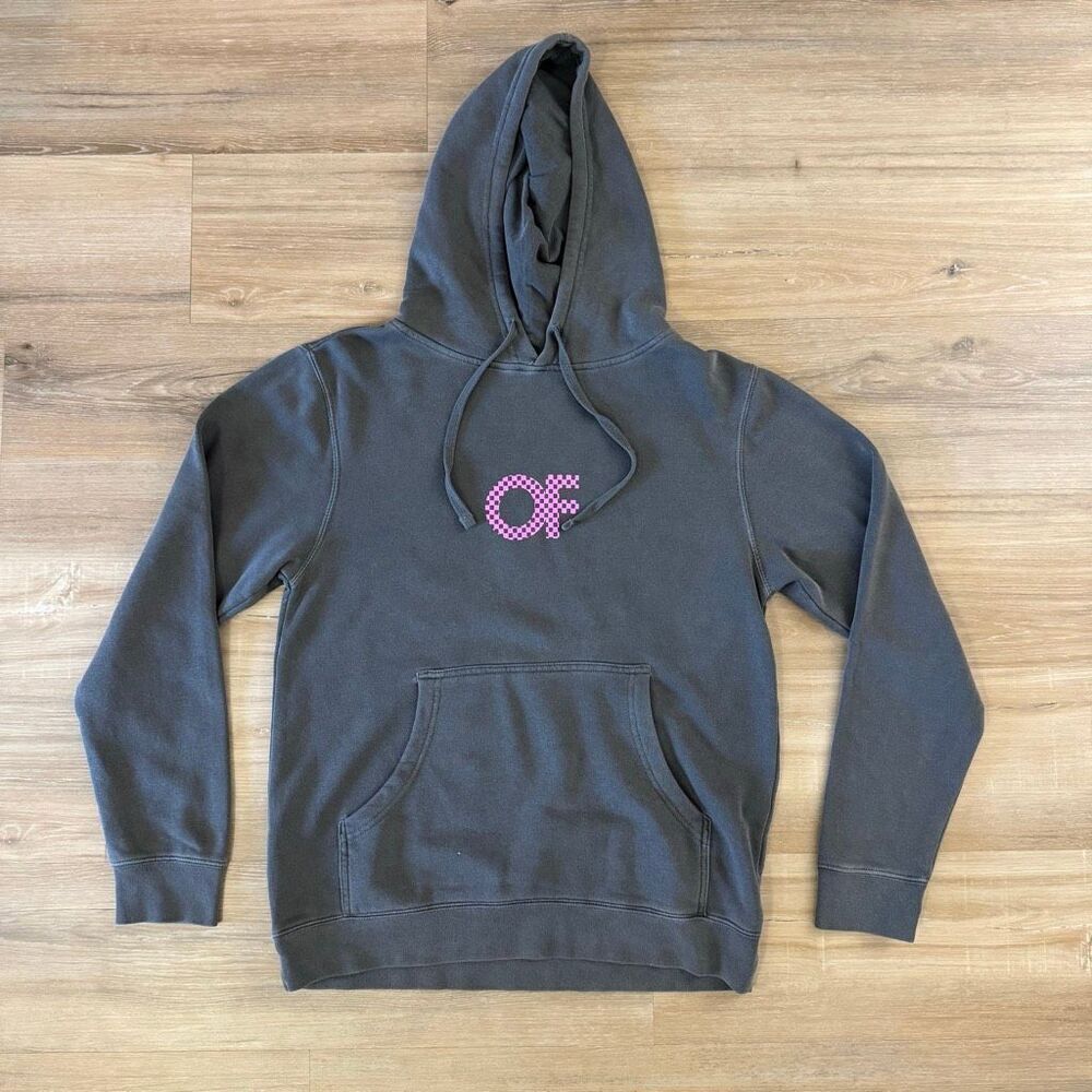 New Odd Future Gray And Pink Pullover Hoodie Size Small OFWGKTA Donut Streetwear